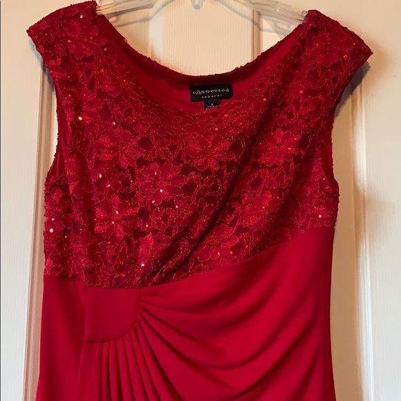 Red knee-length dress. Women’s size 6. VGUC - Picture 2 of 5